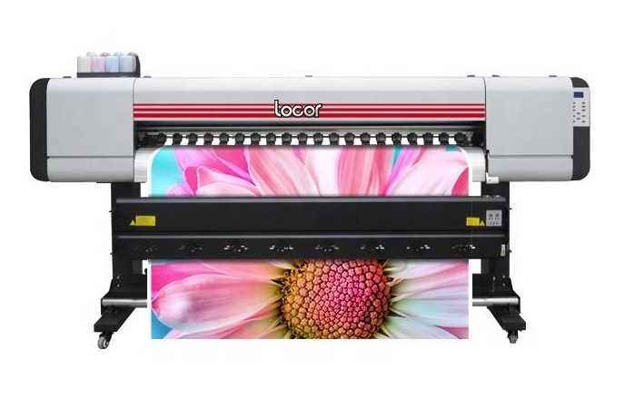 Impresora de gran formato Locor Deluxejet de 6 pies y 1,8 m con tres cabezales 4720 y eco solvente